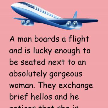A Man Boards A Flight