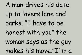 A Man Drives His Date Up To Lovers Lane