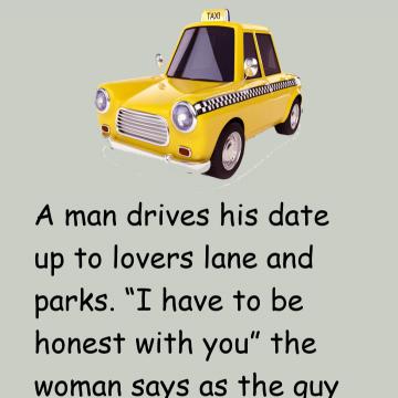 A Man Drives His Date Up To Lovers Lane