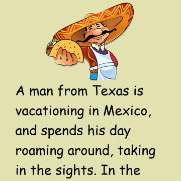 A Man From Texas Is Vacationing In Mexico