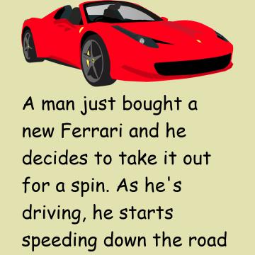 A Man Just Bought A New Ferrari