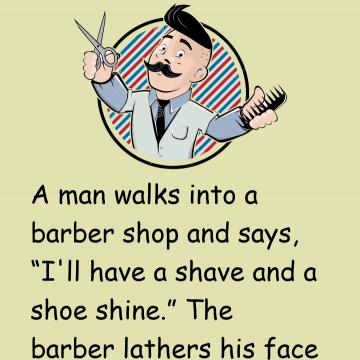 A Man Walks Into A Barber Shop