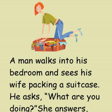 A Man Walks Into His Bedroom