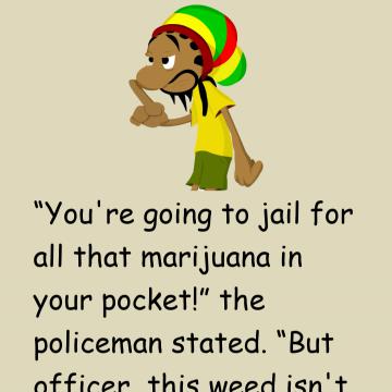 A Policeman Catches A Man With Some Weed In His Pocket