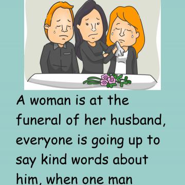 A Woman Is At The Funeral Of Her Husband