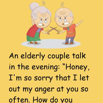 An Elderly Couple Talk In The Evening