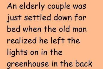 An Elderly Couple Was Just Settled