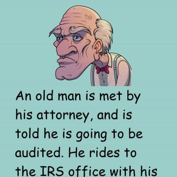 An Old Man Is Met By His Attorney