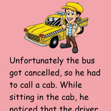 Joke: He Taps The Cabbie On The Shoulder