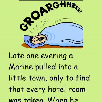 Marine Shares A Room With A Heavy Snorer