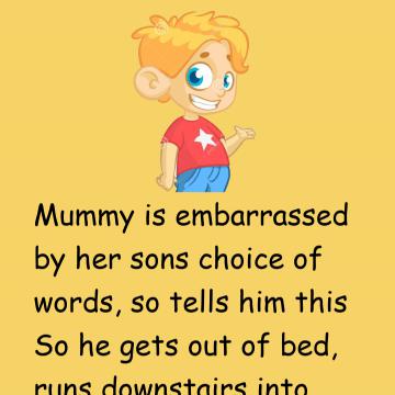 Mummy Is Embarrassed By Her Sons Choice Of Words