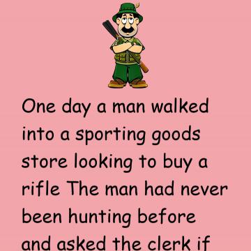 One Day A Man Walked Into A Sporting Goods Store