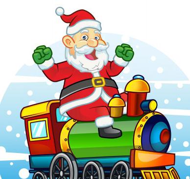 Santa In Train