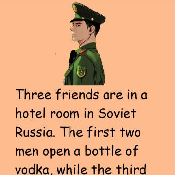Three Friends Are In A Hotel Room