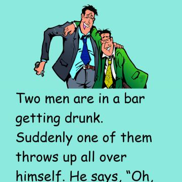 Two Men Are In A Bar Getting Drunk