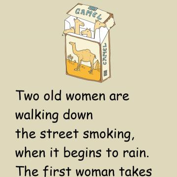 Two Women Smoking, And One Has A Brilliant Trick