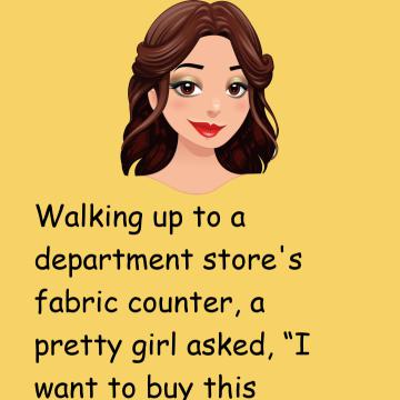 Walking Up To A Department Store’S Fabric Counter